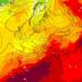 La profonda saccatura atlantica, con minimo depressionario centrato sulla Francia, che ha causato il vento di libeccio sulla Toscana